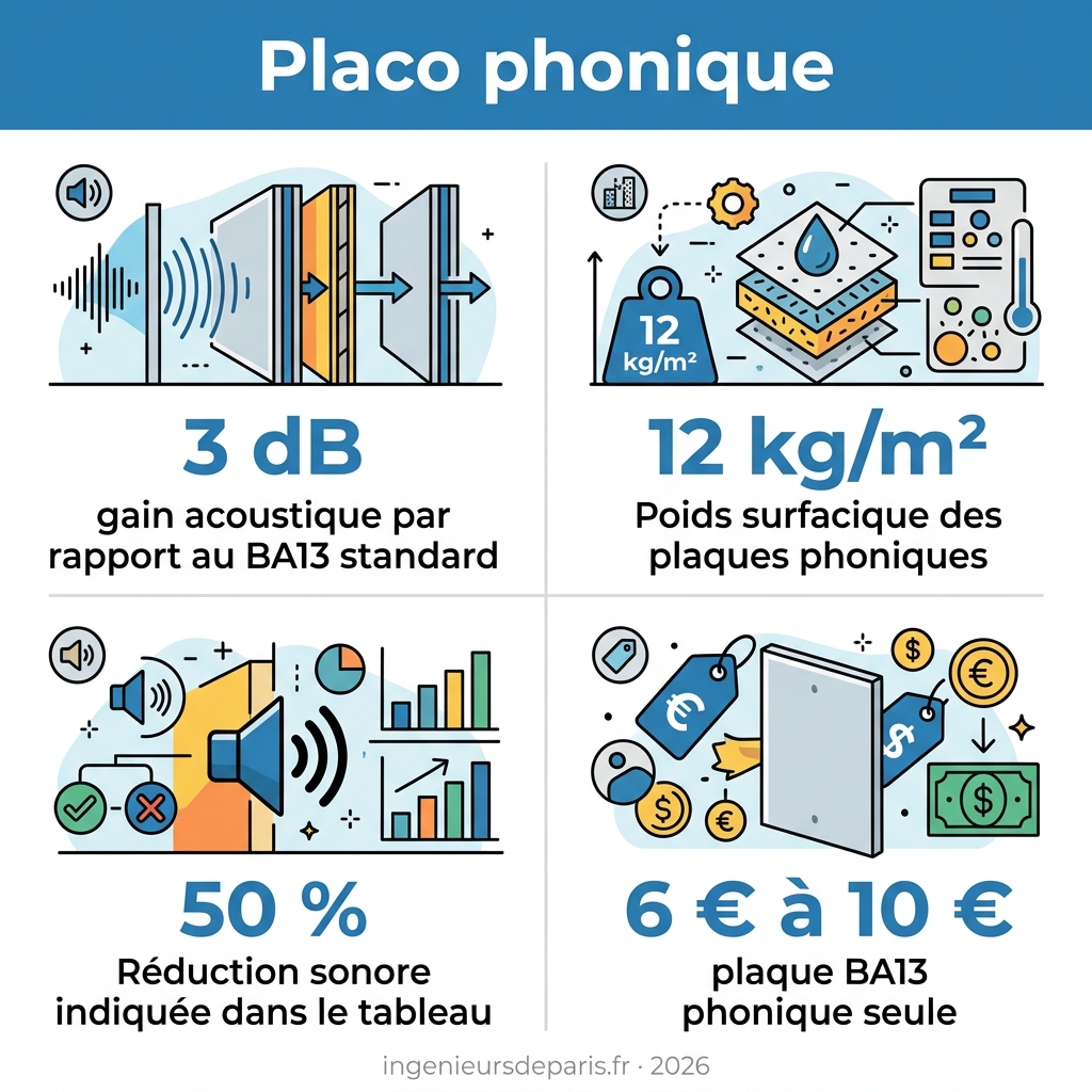Infographie — placo phonique