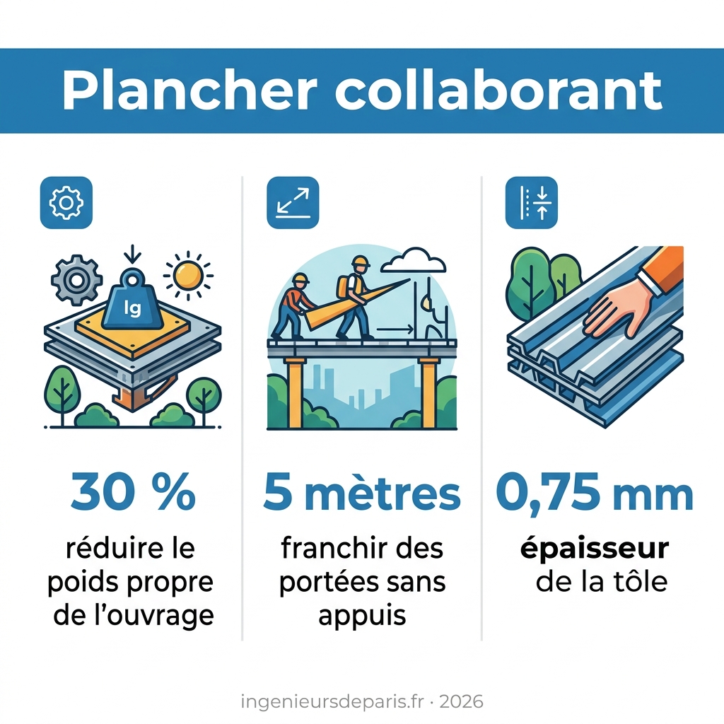 Infographie — plancher collaborant