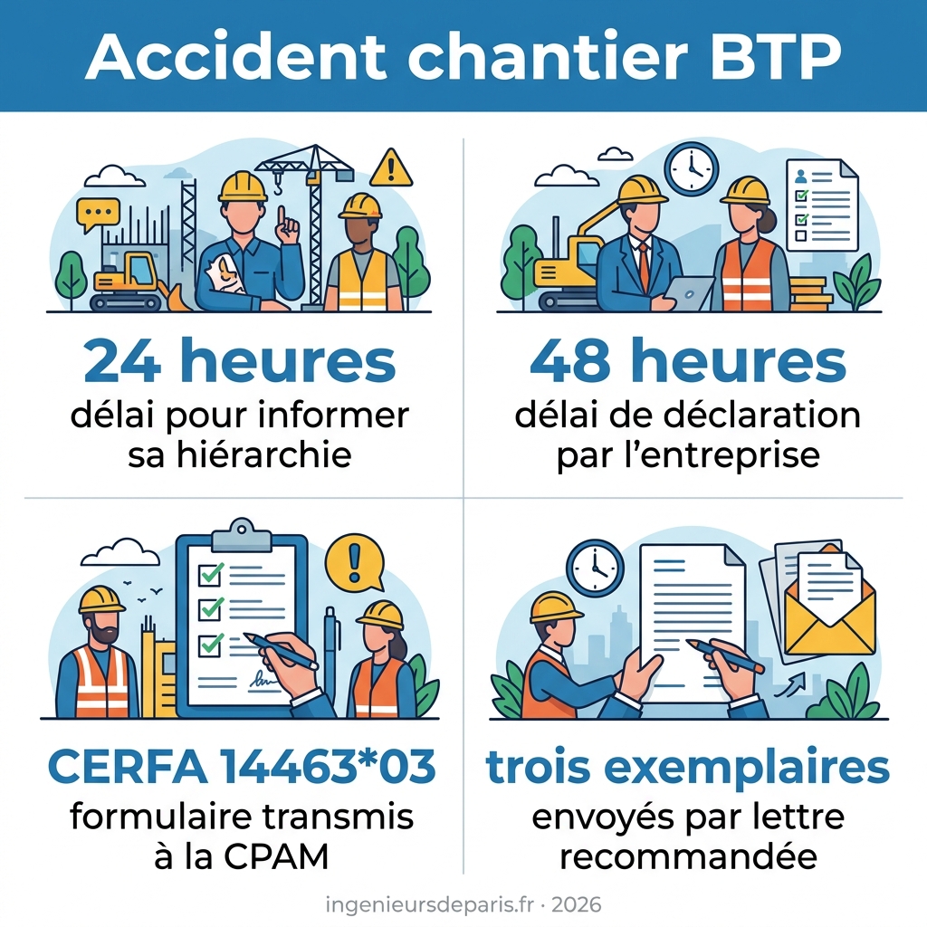 Infographie — accident chantier btp